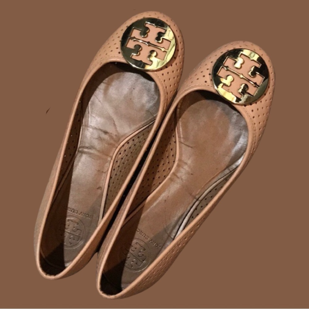Tan Tory Burch Flats